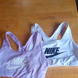 Nike Duo Sports Bras - White & Light Lavender